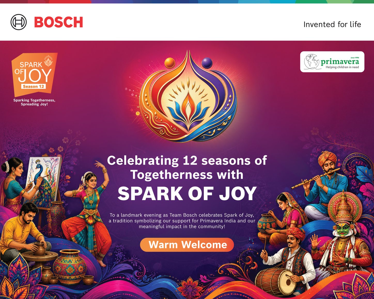 Spark of Joy Season 12 event creative for Bosch and Primavera